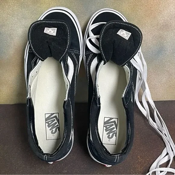 Vans Elevated 1.5" Sawtooth Women's Suede / Canvas Black Sneakers Size 10M - Picture 5 of 16